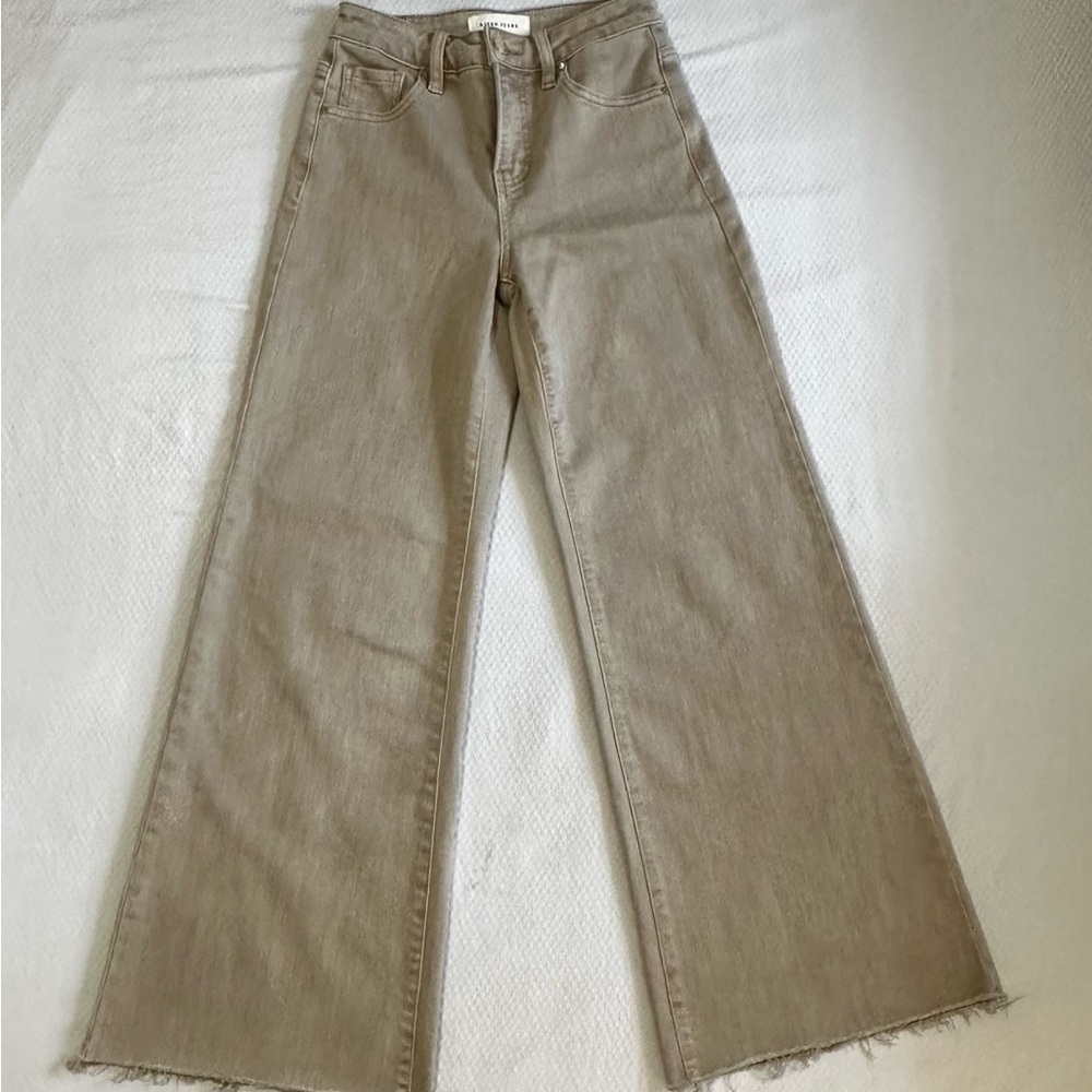 A.P.C. Taupe Wide-Leg High-Rise Jeans